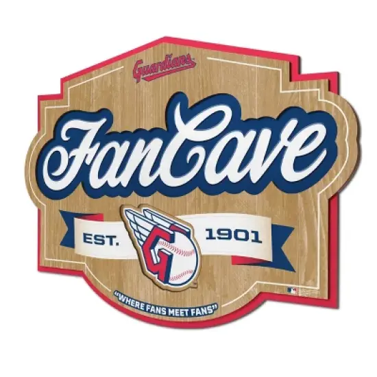 MLB Cleveland Guardians Fan Cave Sign image {4}
