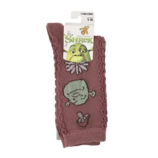 Shrek Flower & Mushroom Character Patterns Women's Casual Crew Socks image {5}