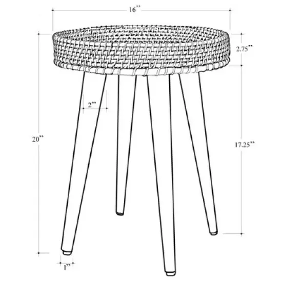 Round Natural Woven Accent Table - Threshold&trade; image {4}