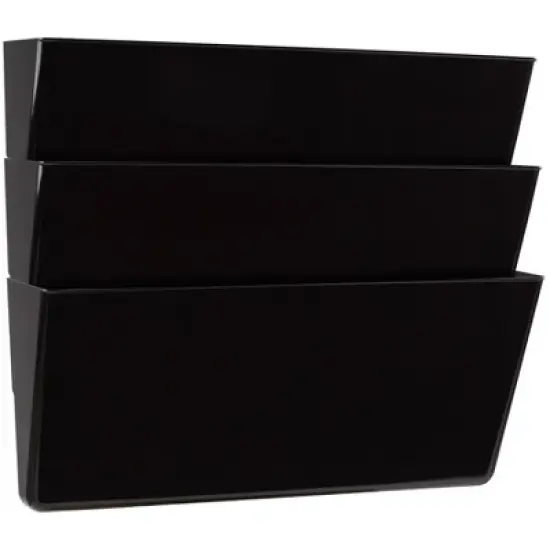 Storex Unbreakable Wall Files, Legal, Black, Set of 3 image {5}