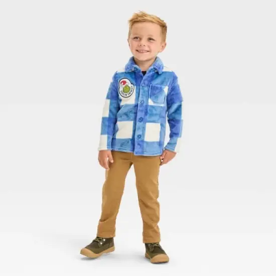 Toddler Boys' The Grinch Printed Jacket - Blue image {2}