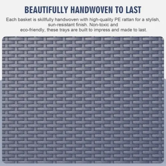 YARDSIGHT Wicker Floating Tray with Aluminum Frame - Pool Accessory for Drinks & Snacks - Fits Most Pools - Perfect for Parties & Relaxing image {5}