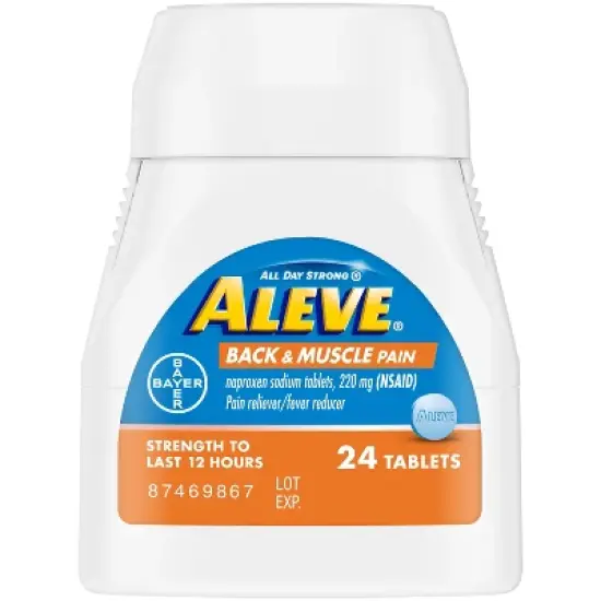 Aleve Naproxen Sodium 220mg Back & Muscle Pain Tablets, 24 Count image {1}