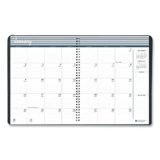 14-Month Recycled Ruled Monthly Planner, 11 x 8.5, Blue Cover, 14-Month: Dec 2025 to Jan 2027 image {1}