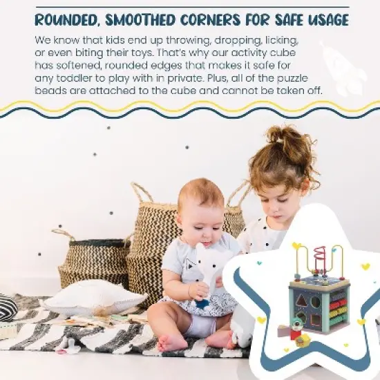 Leo & Friends Benny Toddler Wooden ActivityCube image {6}