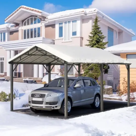 EROMMY Canopy, Garage with Galvanized Steel Roof image {1}