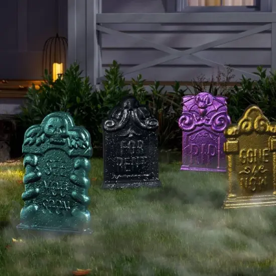 4pk 17" Tombstones Halloween Decorative Prop - Hyde and EEK! Boutique&trade; image {1}