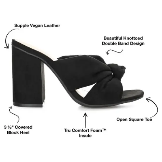 Journee Collection Womens Tabithea Tru Comfort Foam Open Square Toe Block Heel Sandals image {7}