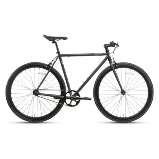 AVASTA BA9002WF-13 700C 58 Inch Single Speed Loop Fixed Gear Urban Commuter Fixie Bike w/ High-TEN Steel Frame for Adults 5' 11" to 6' 3", Matte Black image {1}