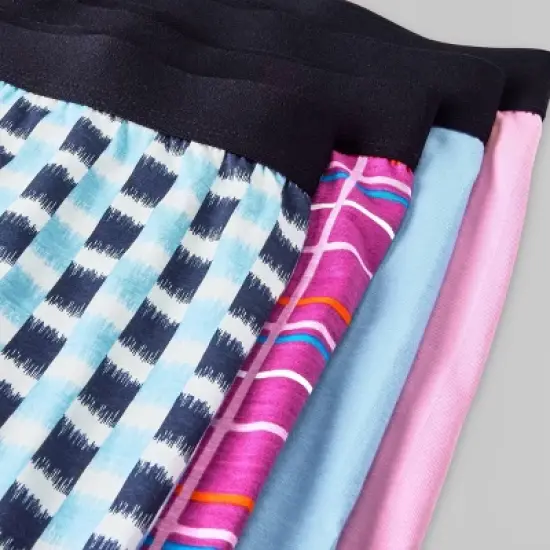 Men's Plaid/Solid Boxer Briefs 4pk - Original Use&trade; Blue/Pink/White image {3}