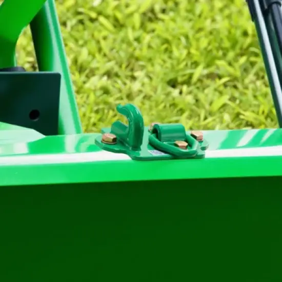 VEVOR 3/8" Tractor Bucket Hooks with Tie Down Ring, Grade 70 Forged Steel 2 Pack Bolt-On Grab Hook with Back Plates, Green image {1}