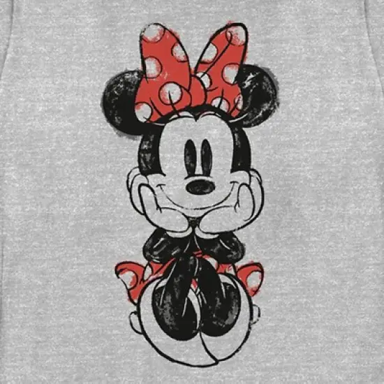Women's Mickey & Friends Sitting Minnie Sketch T-Shirt image {1}