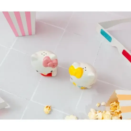 Silver Buffalo Sanrio Hello Kitty and Mimmy Ceramic Salt and Pepper Shaker Set image {5}