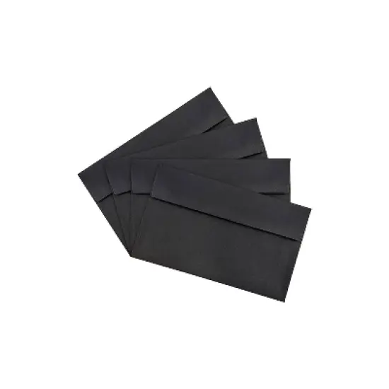 JAM Paper A9 Invitation Envelopes 5.75 x 8.75 Black Linen 900906807 image {2}