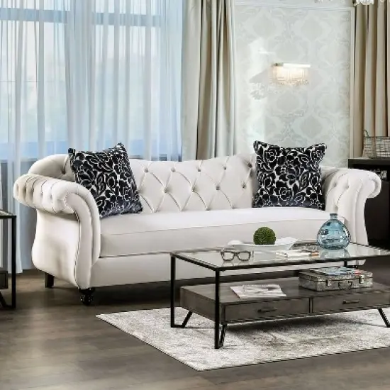 Brushwood Button Tufted Sofa - HOMES: Inside + Out image {1}