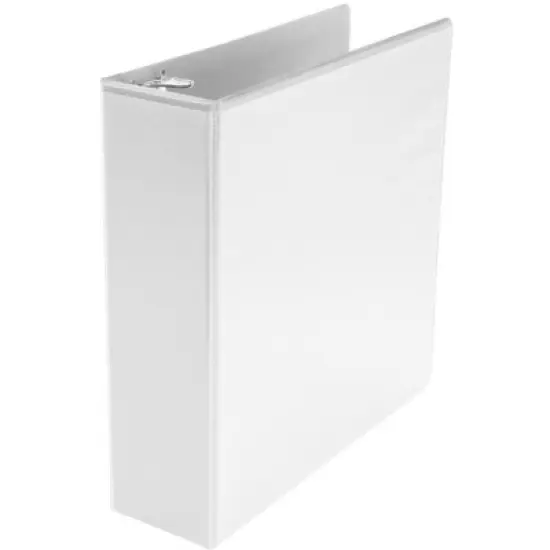 School Smart Round Ring View Binder, Polypropylene, 3 Inches, White image {6}