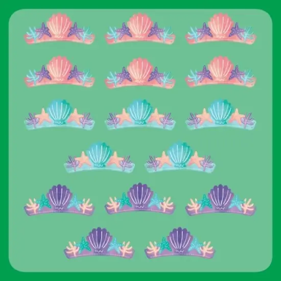 Big Dot of Happiness Mermaid Party Paper Crowns, Colorful Under the Sea Party Headbands for Girls Birthday, DIY Mermaid Party Hat Favors, 16 Count image {4}