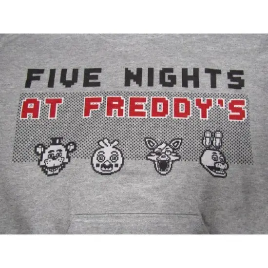Five Nights At Freddy's Pixel Faces Boy's Athletic Heather Sweatshirt image {1}
