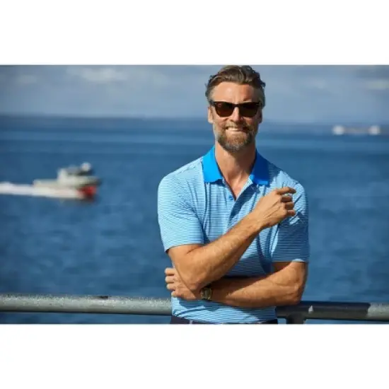 Forge Polo Tonal Stripe Tailored Fit Shirt image {1}