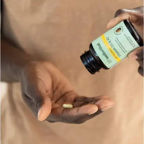 WellWithAll Vitamin D3 & K2 Capsules - 60ct image {1}