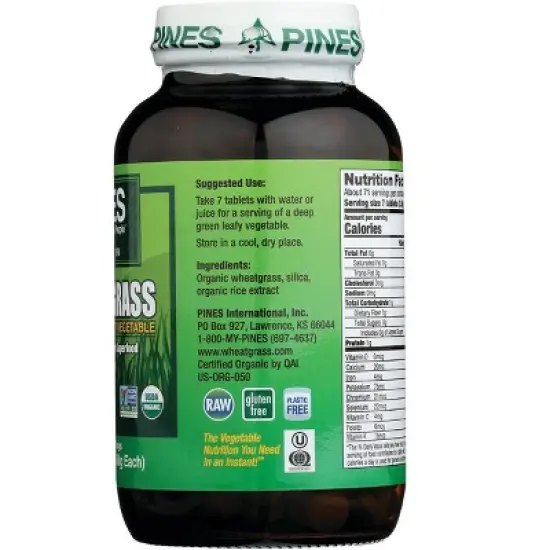 Pines International Wheat Grass 500 mg 500 Tablets image {2}