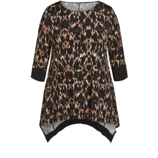Women's Plus Size Cailyn Print Tunic - animal | AVENUE image {2}