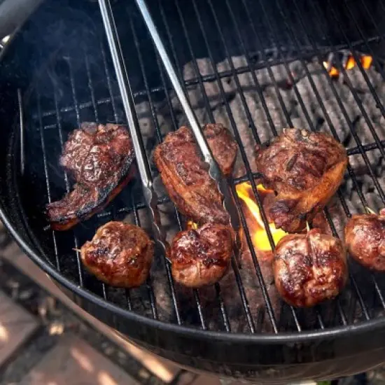 Better Houseware 9-In. Stainless Steel Tongs with Lock in Silver image {3}