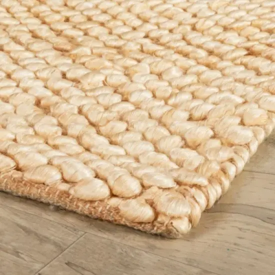 Home Conservatory Textured Handwoven Jute Area Rug image {3}