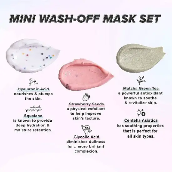 I DEW CARE Mini Scoops Face Mask Set - 3ct/0.35oz each image {2}