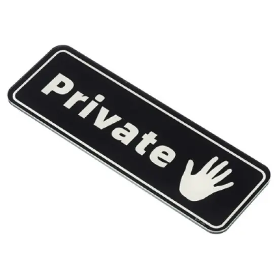 Unique Bargains Acrylic Self-Adhesive Office Business Private Door Sign image {6}