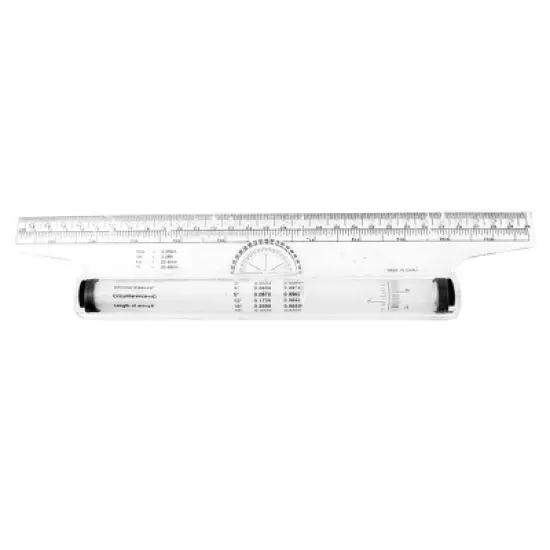 Unique Bargains Plastic Drawing Tool Parallel Rolling Ruler Clear White 12.2" x 2.4" x 0.83" image {6}