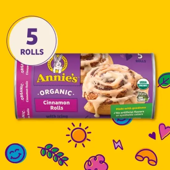 Annie's Organic Cinnamon Rolls with Icing - 17.5oz/5ct image {5}