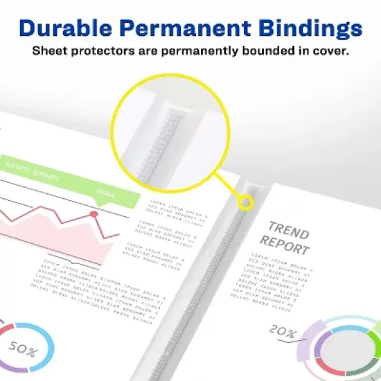 Avery Presentation Book 12 Pockets 8-1/2"x11" White 47671 image {3}
