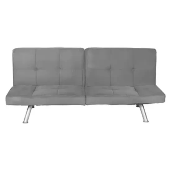 Contempo Microsuede Upholstered Convertible Futon Charcoal - Dorel Home Products image {4}