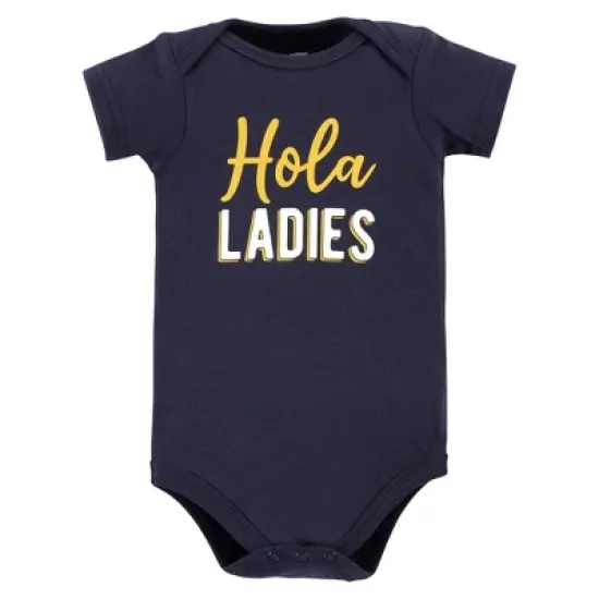 Hudson Baby Infant Boy Cotton Bodysuits, Hola Ladies 3-Pack image {2}