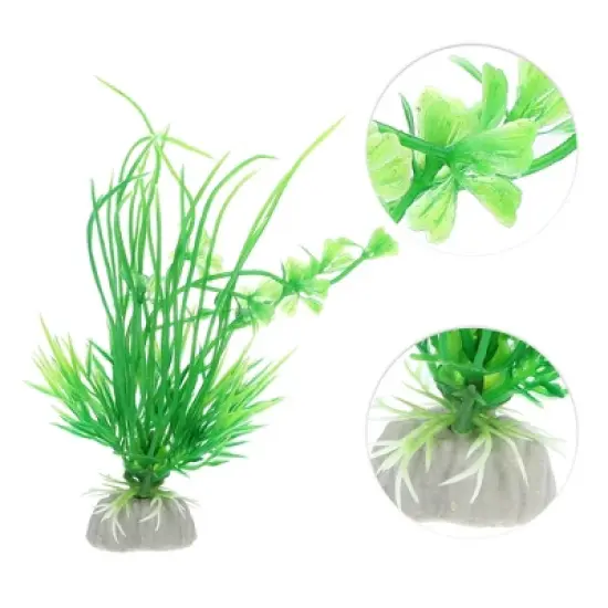 Unique Bargains Fish Tank Aquarium Decorations Plastic Plants 5.12" image {2}