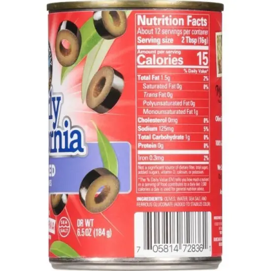 Early California Sliced Ripe Olives - 6.5oz image {1}