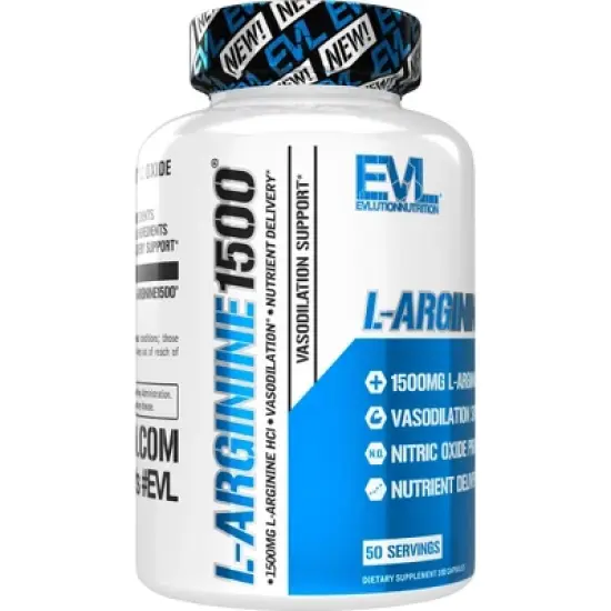 Evlution Nutrition L-Arginine1500 - Vasoldilation Support - 50 Servings image {3}