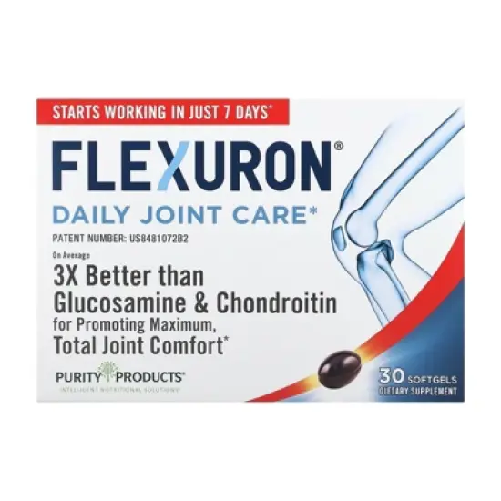 Purity Products Flexuron, Daily Joint Care, 30 Softgels image {3}