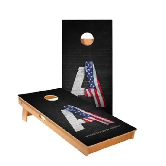 Skips Garage United States Flag Constitution Cornhole Boards - ACA Star Series image {1}