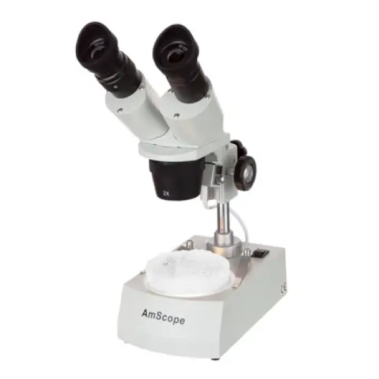 Dual Halogen Light Stereo Microscope with 20X to 80X Magnification - AmScope image {5}