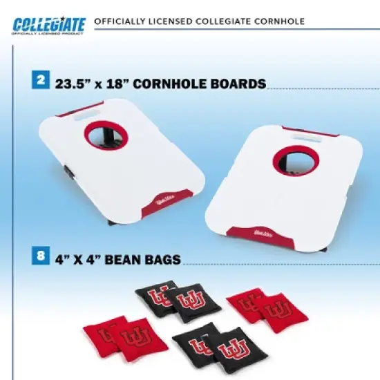 NCAA Utah Utes All-Weather Travel Cornhole Set image {1}