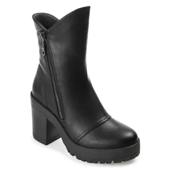 Journee Collection Womens Jaquie Round Toe Platform High Ankle Booties image {9}