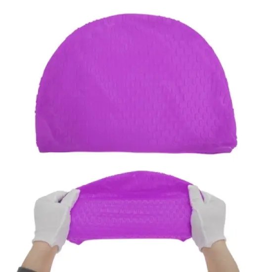 Unique Bargains Silicone Ellipse Texture Swimming Cap 1 Pc image {4}