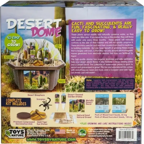 Toys By Nature: Desert Dome - DIY Terrarium Kit, Grow Mini Cacti & Succulent image {2}