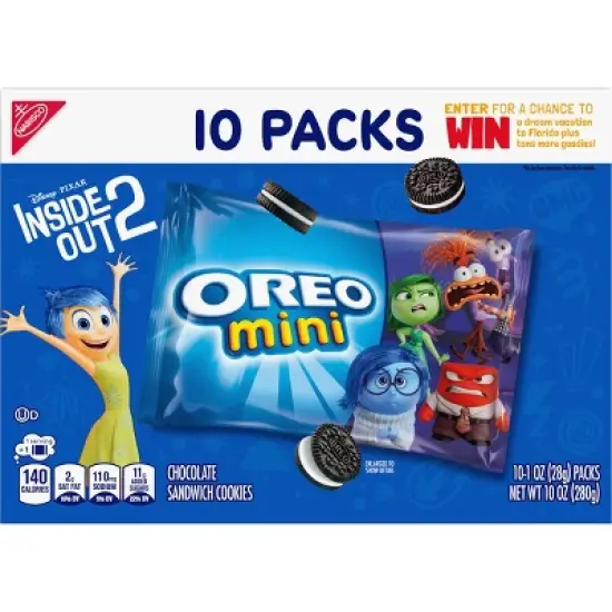 Oreo Mini Chocolate Sandwich Cookies Snack Pack - 10oz/10ct image {9}