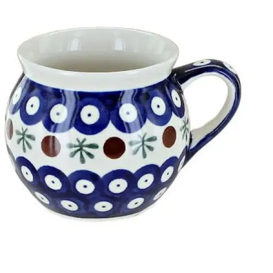 Blue Rose Polish Pottery 912 Zaklady Small Bell Shaped Mug image {4}