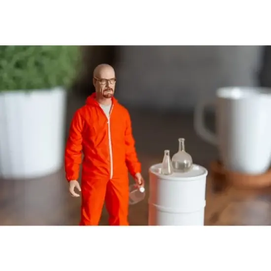Mezco Toyz Breaking Bad Walter White In Orange Hazmat Suit Figure | Measures 6 Inches Tall image {5}