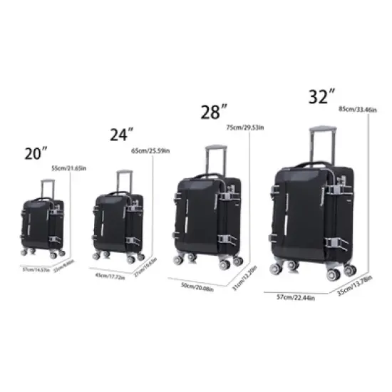 Dexmalle Softside Upright Luggage Set , Lightweight,4-Piece image {7}