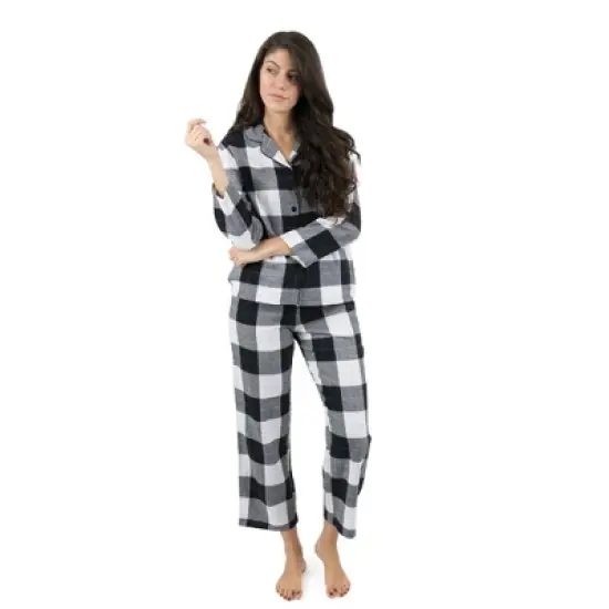 Leveret Womens Two Piece Flannel Christmas Pajamas image {2}